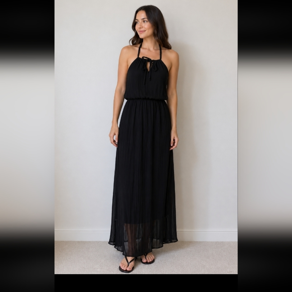 WILDCAT Silk Blend Long Maxi Sleeveless Dress M